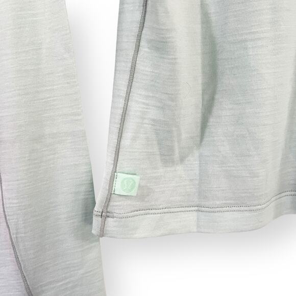 Lululemon Lab Merino Wool-Blend Mock Neck Long Sleeve Shirt Womens 8 Ice Green - Picture 7 of 9